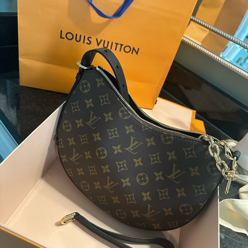 Louis Vuitton Black and Brown Monogram Shoulder Bag